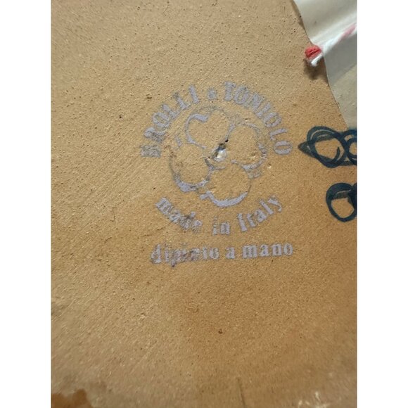 VNTG Eboli & Tombolo Italian Ceramic Vase Hand-Painted  Double Handled 8.5 “ Tal - Picture 6 of 8